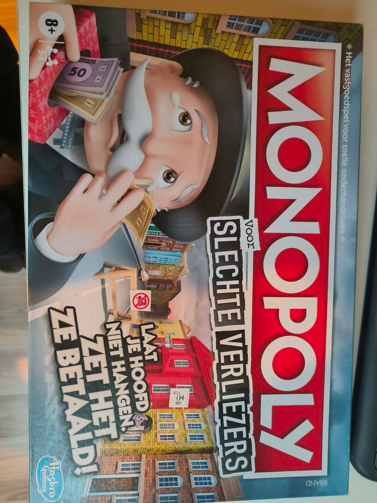 Monopoly voor Slechte Verliezers - Compleet!, Vijf spelers of meer, Ophalen of Verzenden, Zo goed als nieuw, Hasbro
