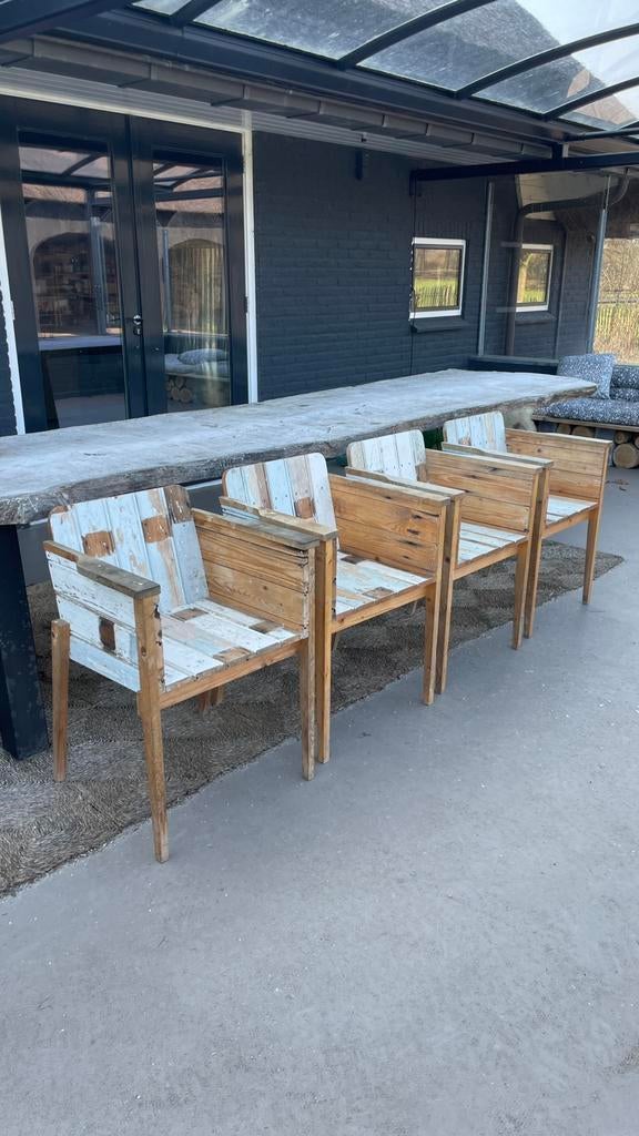 Piet Hein Eek stoelen van sloophout, zie beschrijving!, Ophalen, Gebruikt, Overige kleuren, Passen overal bij!