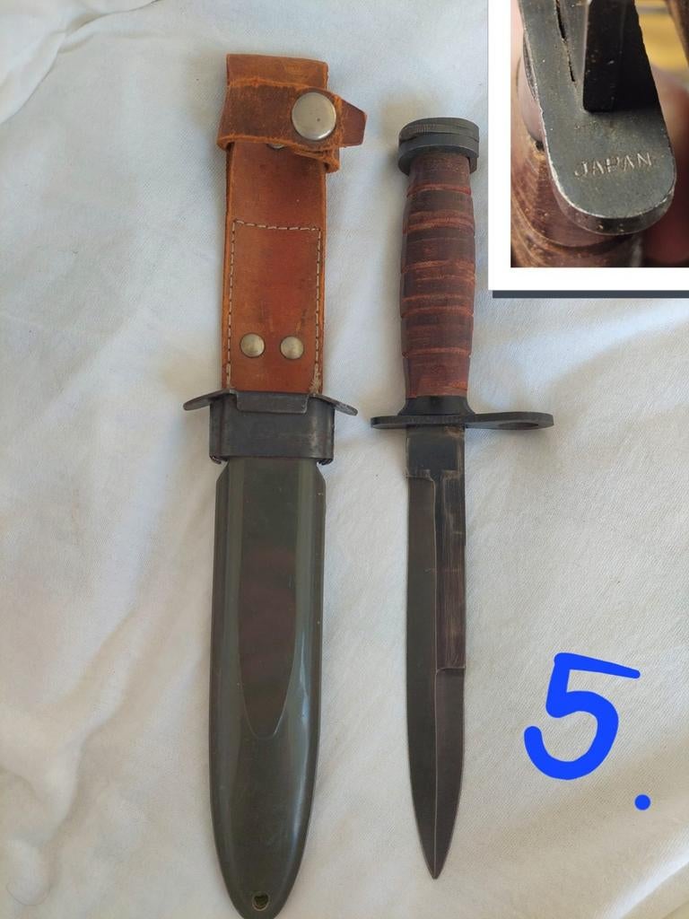 US M4 Militair Mes (Japan Gemarkeerd), Verzamelen, Militaria | Algemeen, Ophalen of Verzenden, Overige soorten, Overige gebieden