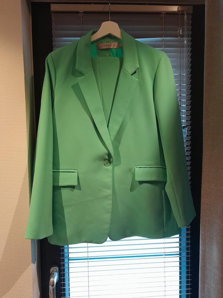 Prachtige blazer met pantalon esqualo maat 42, Verzenden, Zo goed als nieuw, Groen