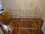 Vintage gouden metalen babybedje, Ophalen, Gebruikt, Ledikant