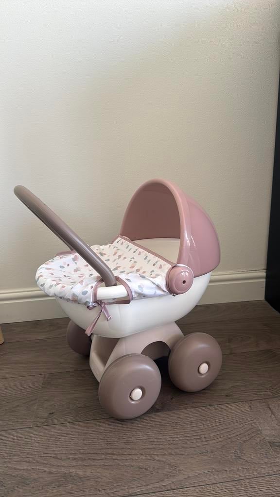 Smoby speel kinderwagen roze, Ophalen, Gebruikt, Babypop