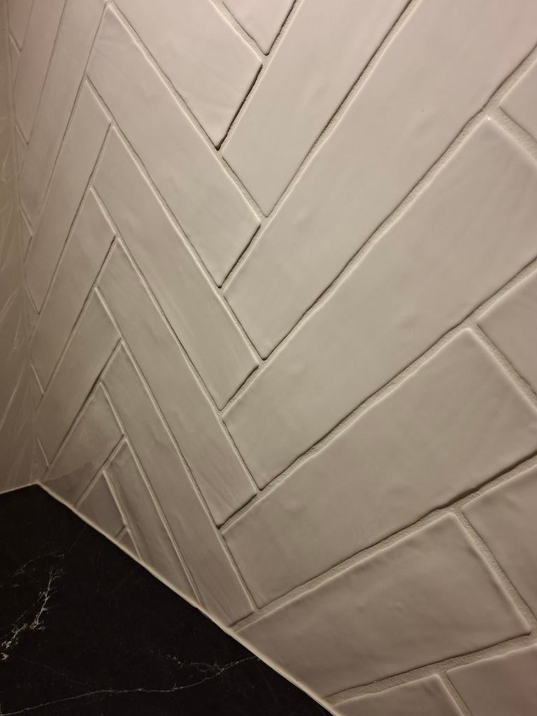 1,3 m² Wandtegels - Block Crisp Linen Glossy (7,5 x 30 cm), Doe-het-zelf en Verbouw, Ophalen, Nieuw, Minder dan 5 m²