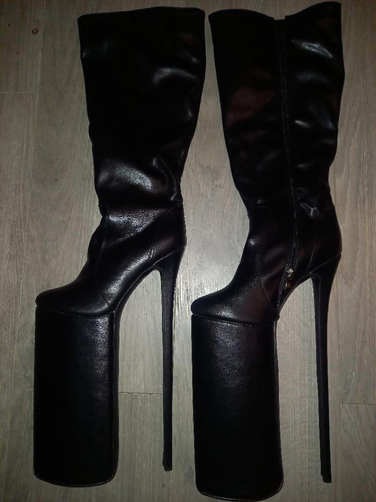 30 cm plateau hoge hakken laarzen platform high heels boots, Kleding | Dames, Schoenen, Hoge laarzen, Zwart, Nieuw, Ophalen of Verzenden