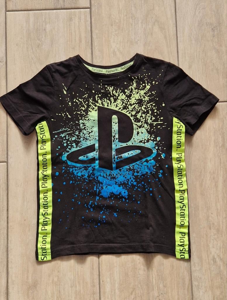 134/140 Stoer zwart shirt met PlayStation logo (j/m), Ophalen of Verzenden, Zo goed als nieuw, PlayStation Fashion UK, Shirt of Longsleeve