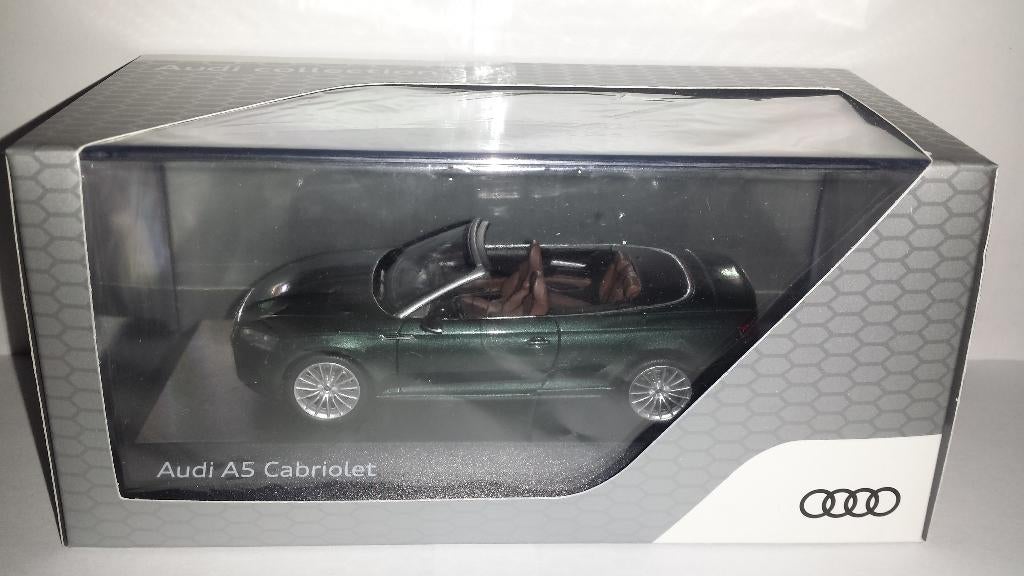 Spark 1:43 Audi A5 cabrio 2017 groen nieuw in display, Ophalen of Verzenden, Nieuw, Auto, Overige merken