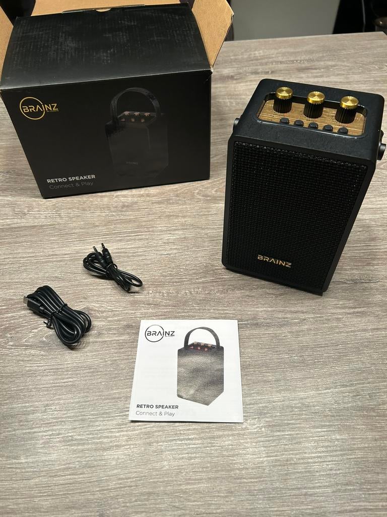 BRAINZ Retro Speaker Wit / nieuw ongebruikt, Ophalen of Verzenden, Nieuw, Radio