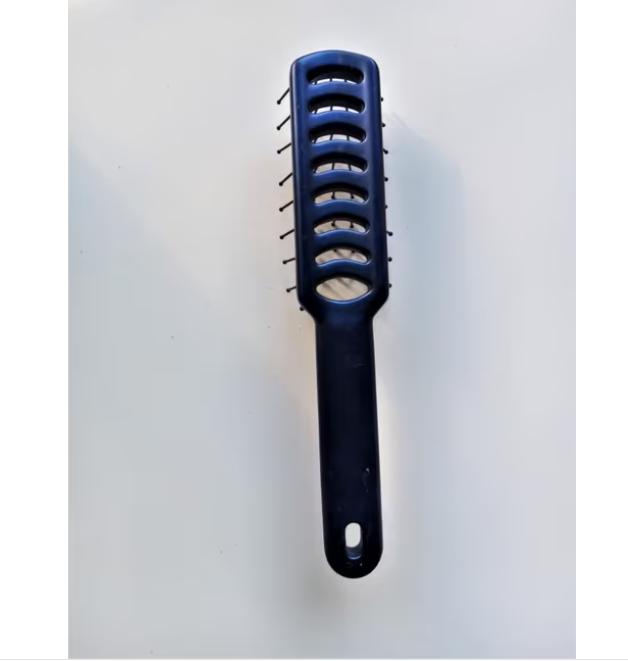 donkerblauw skeletborstel/vent brush, Ophalen of Verzenden, Zo goed als nieuw, Kam of Borstel