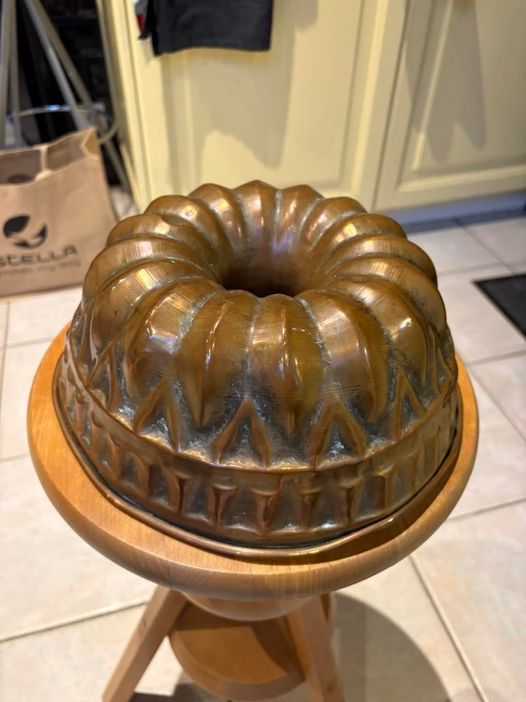 Antieke tulband bakvorm koper, Ophalen of Verzenden