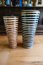 nieuw grote bruin of blauw gestreepte bloempot vanaf 10,00, Ophalen, Overige vormen, Aardewerk, Binnen