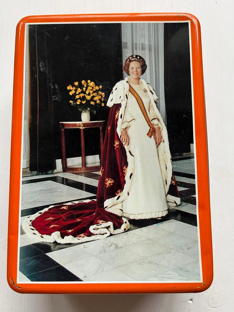 Koninklijke koekjestrommel, kroning Prinses Beatrix 1980, Ophalen of Verzenden