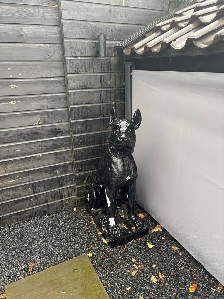 2 stenen hondenbeelden voor buiten - Opknapper, Ophalen, Gebruikt, Steen, Dierenbeeld