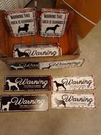 Waarschuwings bordjes hond Engelstalig 40x13 of 20x25, Ophalen of Verzenden, Nieuw