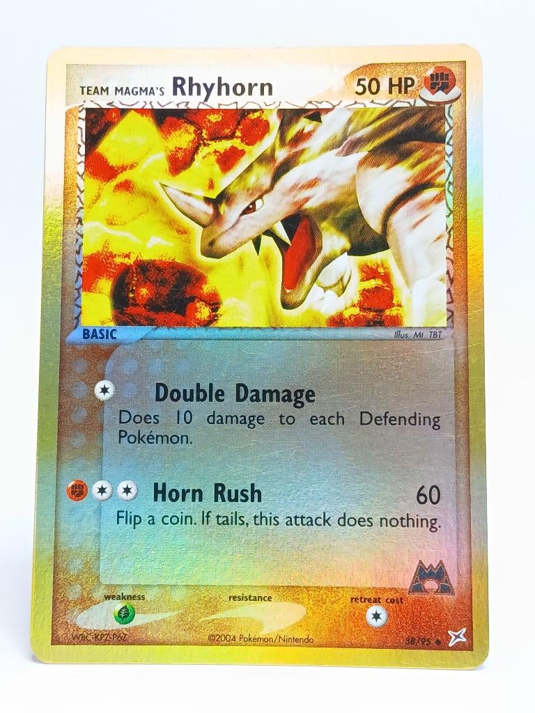 Pokémon - Team Magma's Rhyhorn - 38/95 - Reverse Holo, Verzenden, Zo goed als nieuw, Losse kaart, Foil