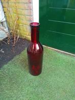 Mooie Glazen Hoge Vaas (Bordeaux Rood) 50cm/13cm/7cm/14cm, Nieuw, Ophalen of Verzenden, Glas, Minder dan 50 cm