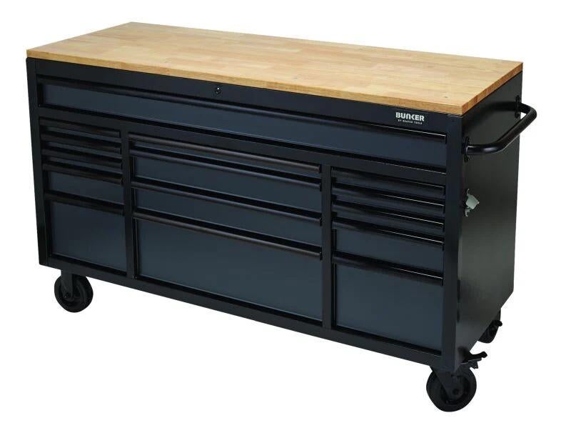 BUNKER Gereedschapswagen/Werkbank, 155cm, Grijs / Nieuw, Ophalen of Verzenden, Nieuw