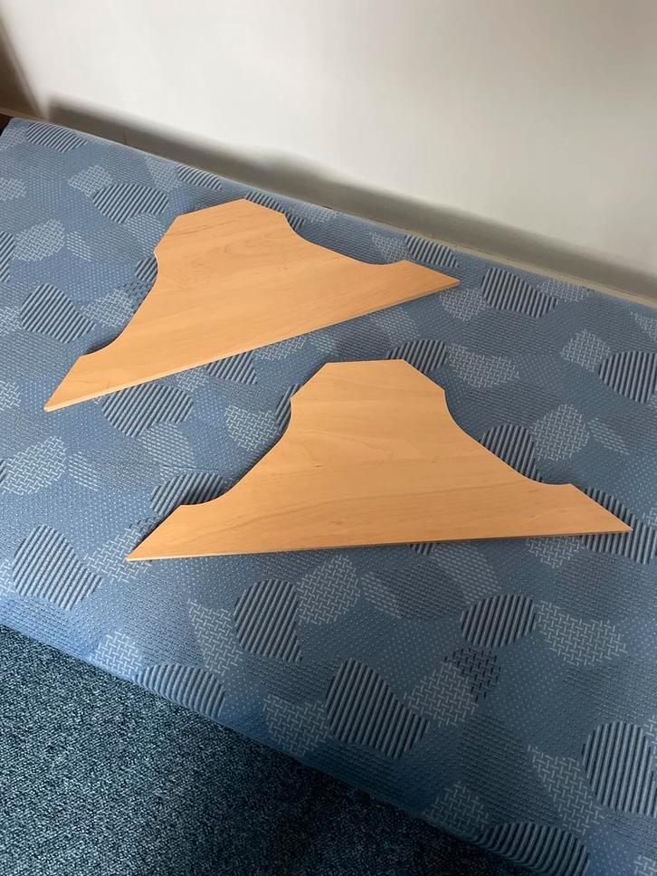 Nieuwe houten hoekplankjes/hoektafeltjes voor caravan, Caravans en Kamperen, Caravan accessoires, Nieuw, Ophalen of Verzenden