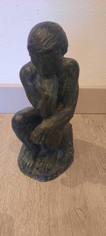 De denker, Antiek en Kunst, Ophalen of Verzenden, Beeld, 20 - 50 cm, Man