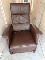 Sta-op stoel met bruin rundleder in nieuwstaat, Gebruikt, Modern, Comfort, Ophalen of Verzenden, 75 tot 100 cm