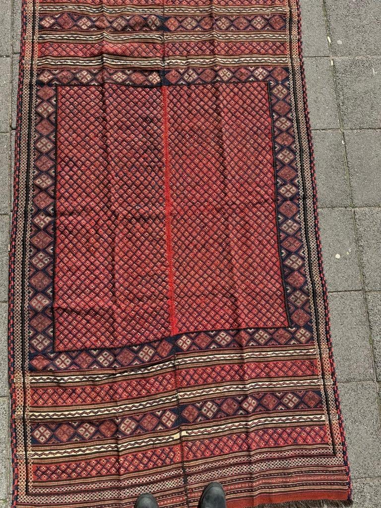 Kilim Werny hand genopt ( kelim / Gelim ) 274 x 180 cm, Overige kleuren, 200 cm of meer, Ophalen of Verzenden, Zo goed als nieuw