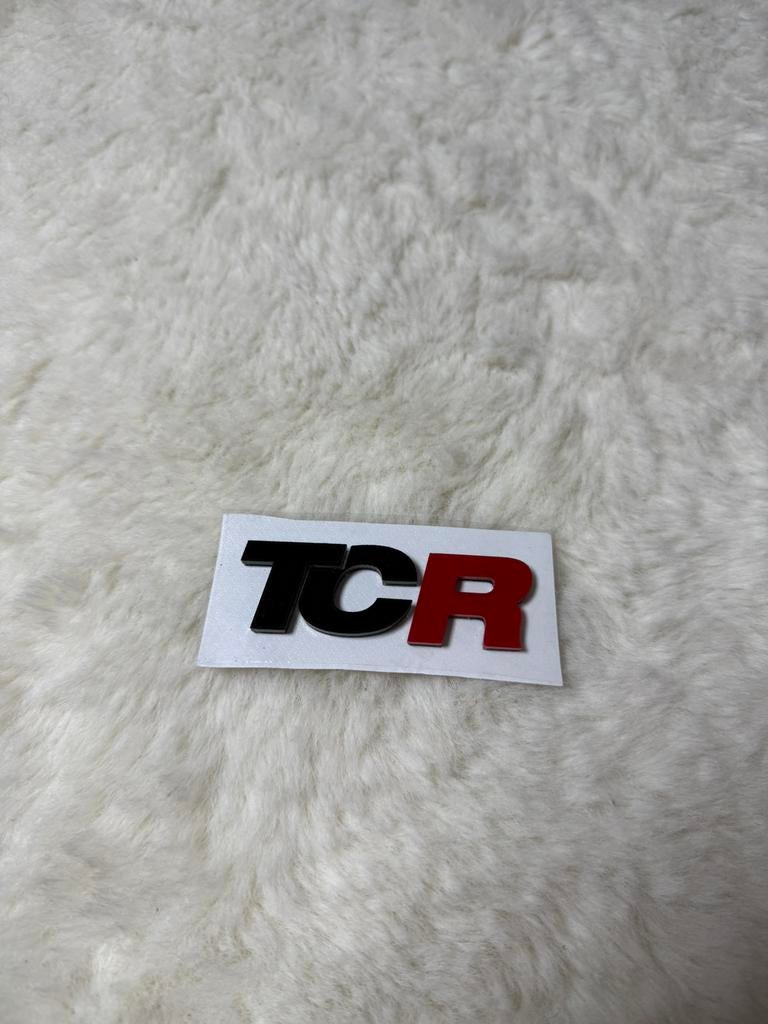 Volkswagen Golf GTI TCR Embleem Zwart Rood – Sport Badge, Ophalen of Verzenden