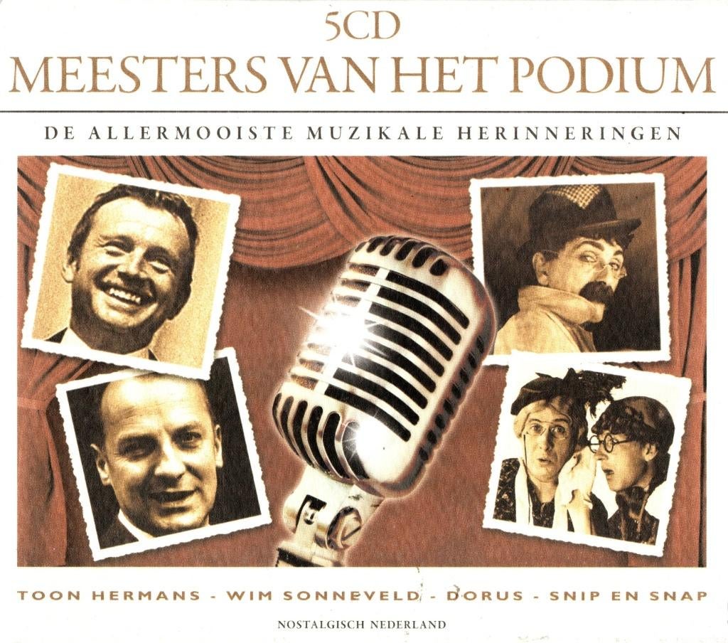 CD Meesters van het Podium [Doos met 5 CD's], Ophalen of Verzenden, Zo goed als nieuw, Overige genres, Boxset