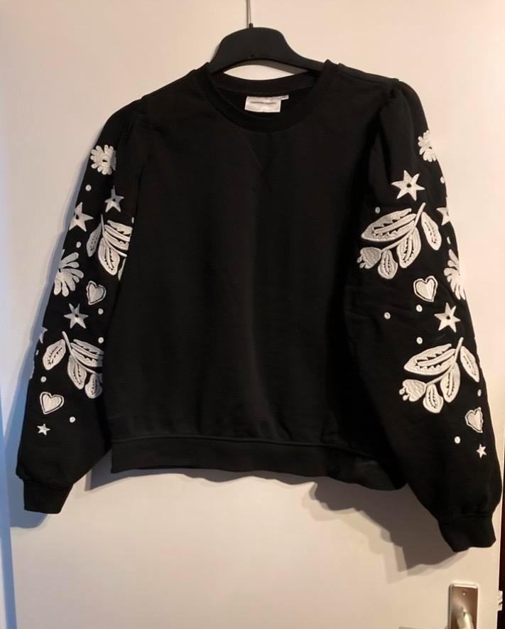 Fabienne Chapot Sweater met geborduurde mouwen, Kleding | Dames, Truien en Vesten, Zo goed als nieuw, Maat 42/44 (L), Zwart, Ophalen of Verzenden