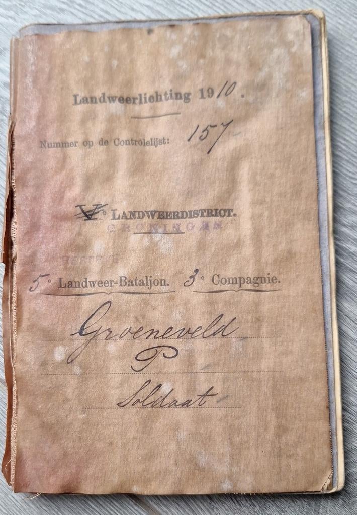 NL - Zakboekje 5e Landweer Bataljon 3e Compagnie 1902, Verzamelen, Militaria | Algemeen, Landmacht, Boek of Tijdschrift, Nederland