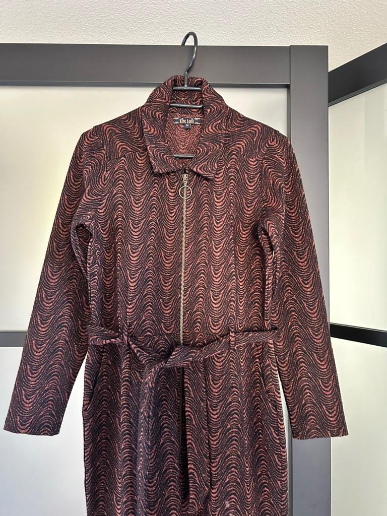 King Louie maat M glitter jumpsuit broekpak 2533, Kleding | Dames, Jumpsuits, Maat 38/40 (M), Bruin, Ophalen of Verzenden, Zo goed als nieuw