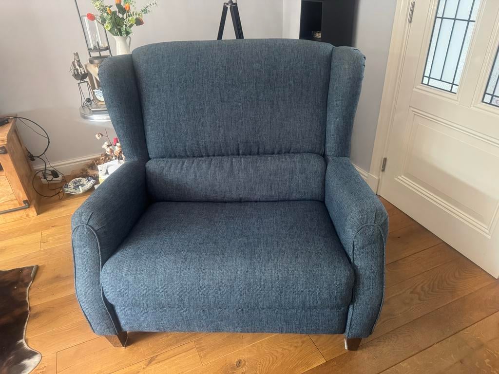 fauteuil tweezitter nieuw, Huis en Inrichting, Ophalen, Blauw, Nieuw, Eén