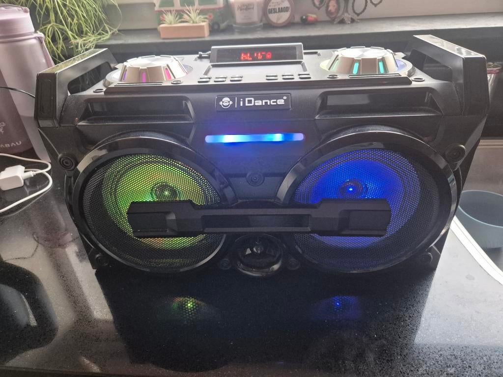 iDance Party Box DM 10 met 2 microfoons en kabels, Muziek en Instrumenten, Microfoons, Gebruikt, Overige typen, Draadloos, Ophalen