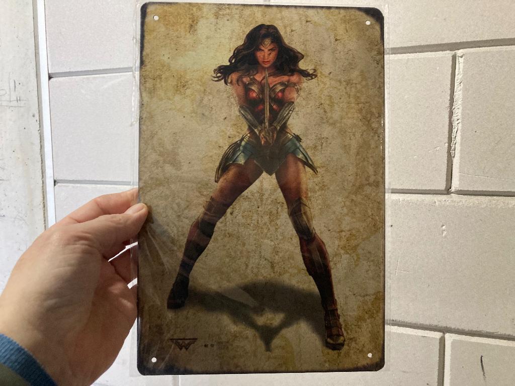Wonder woman poster metaal, Ophalen of Verzenden, Nieuw, A1 t/m A3, Film en Tv