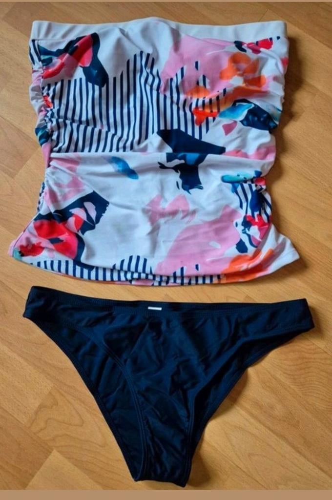 Nieuwe getailleerde strapless tankini maat L. Blauwe, Ophalen of Verzenden, Nieuw, Blauw, Bikini