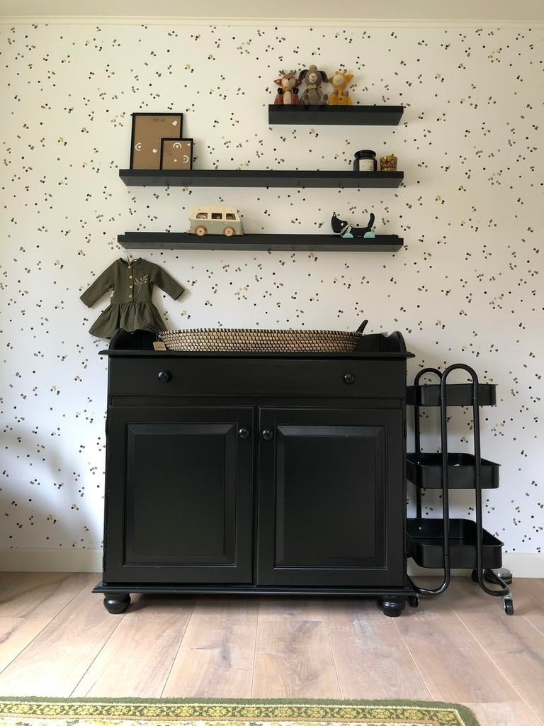 Zwart commode kastje, Kinderen en Baby's, Kinderkamer | Commodes en Kasten, Ophalen, 50 tot 70 cm, 90 tot 105 cm, 100 cm of meer