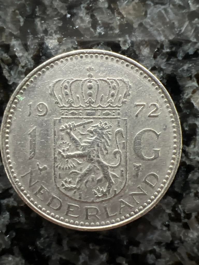 1 Gulden munt 1972 Koningin Juliana, Postzegels en Munten, Ophalen of Verzenden, Koningin Juliana, 1 gulden, Losse munt