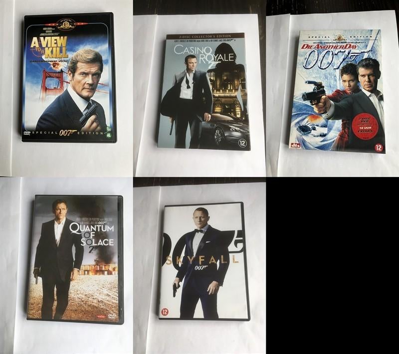 james bond 007 dvd daniel craig collectie 5 stuks, Cd's en Dvd's, Dvd's | Actie, Alle leeftijden, Ophalen of Verzenden, Zo goed als nieuw