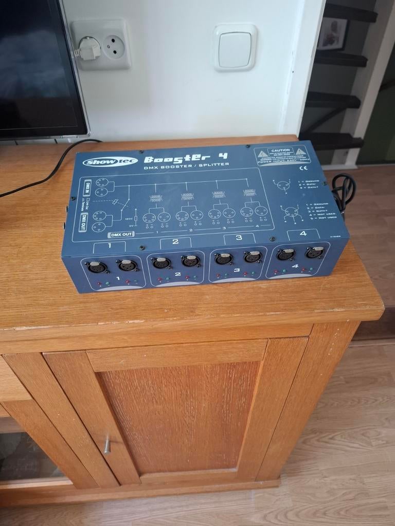 Showtec Booster 4 DMX Booster / Splitter, Ophalen of Verzenden