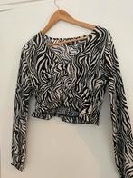 Zwart/ wit patroon blouse Seven Sisters maat S, Verzenden, Zwart, Zo goed als nieuw, Korte mouw