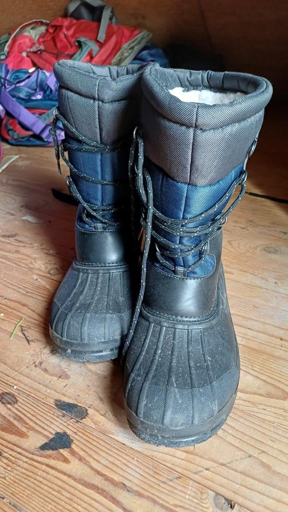 Zwarte en blauwe gevoerde winterlaarzen, Ophalen of Verzenden