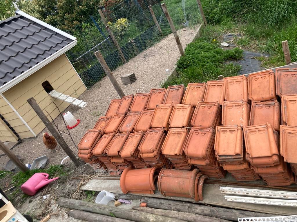 Nette Tuile du nord dakpannen - oranje/rood, Gebruikt, Steen of Klei, Ophalen of Verzenden, 15 m² of meer