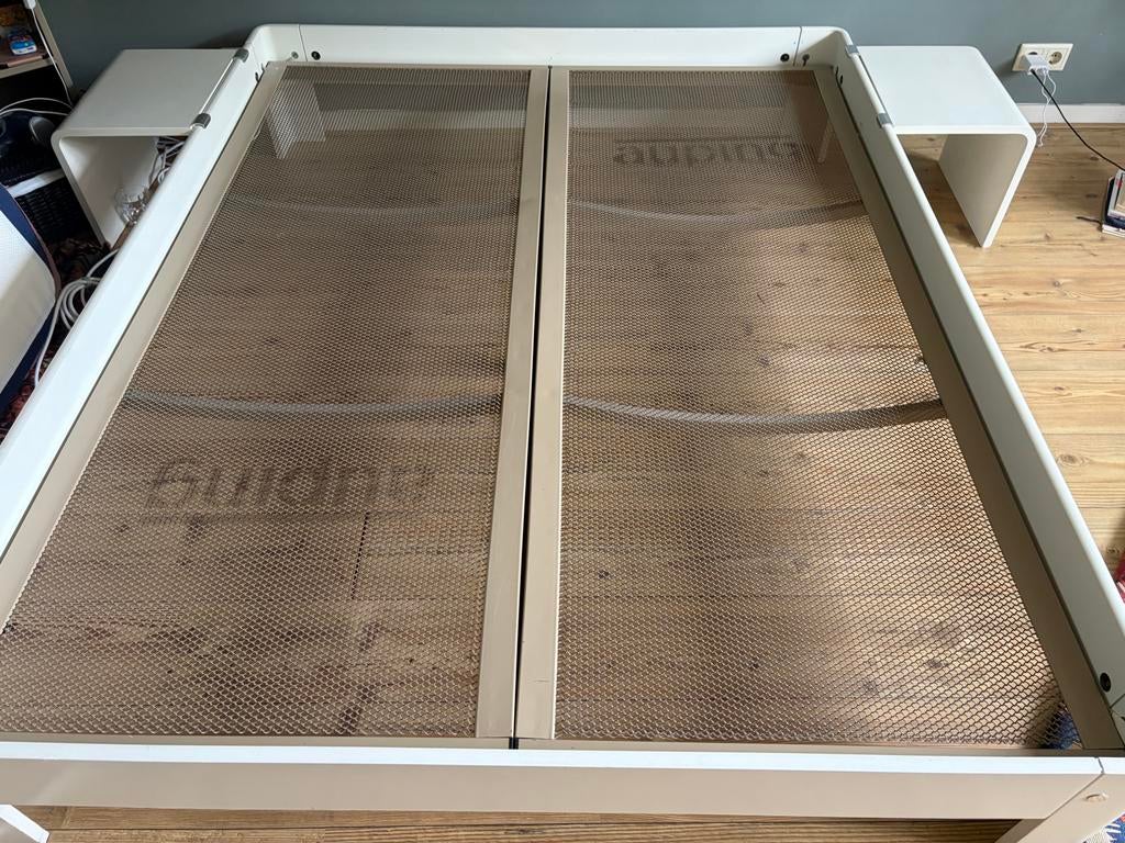 Auping Auronde bed 160x200 cm wit met 2 losse bodems, Huis en Inrichting, Slaapkamer | Bedden, Ophalen, Gebruikt, Wit, Tweepersoons