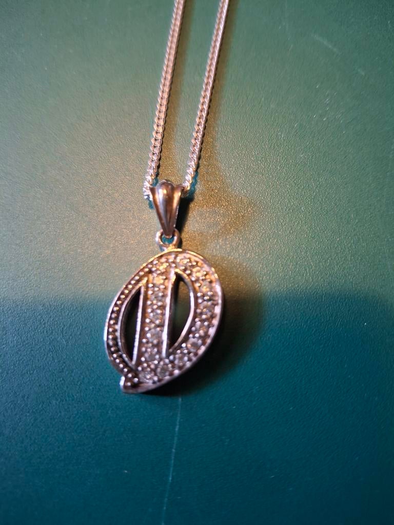 Zilveren ketting met hanger lengte Ketting 42cm, Ophalen of Verzenden