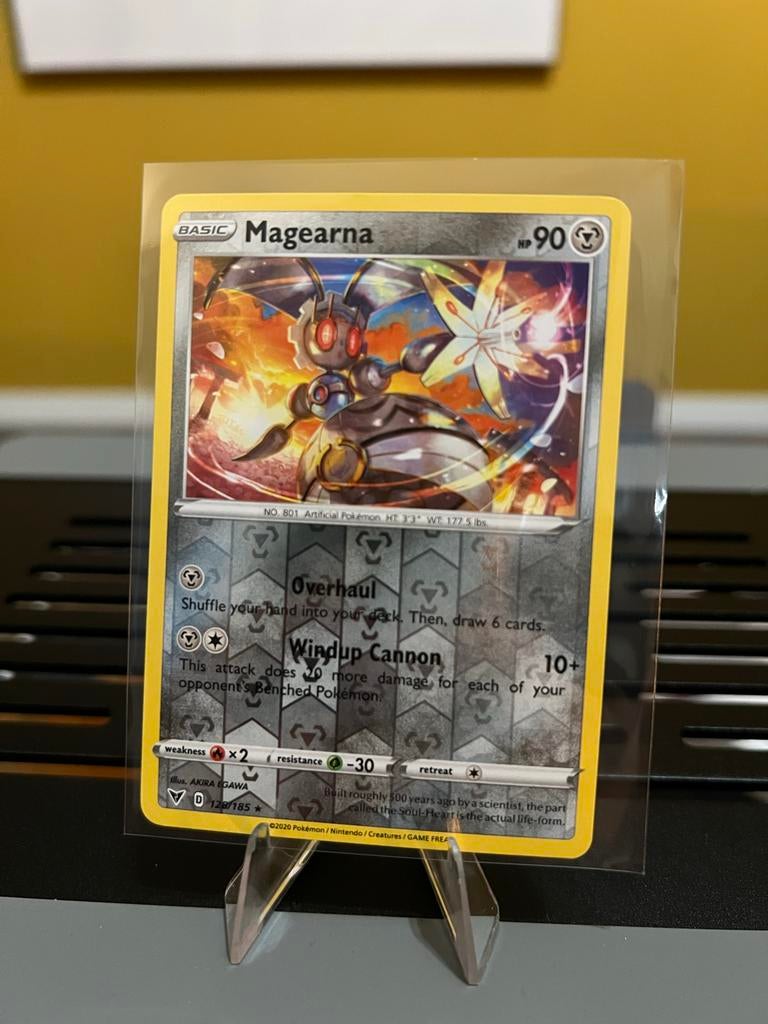 Magearna Pokémon Kaart - 128/185 Reverse Holo, Ophalen of Verzenden, Zo goed als nieuw, Losse kaart