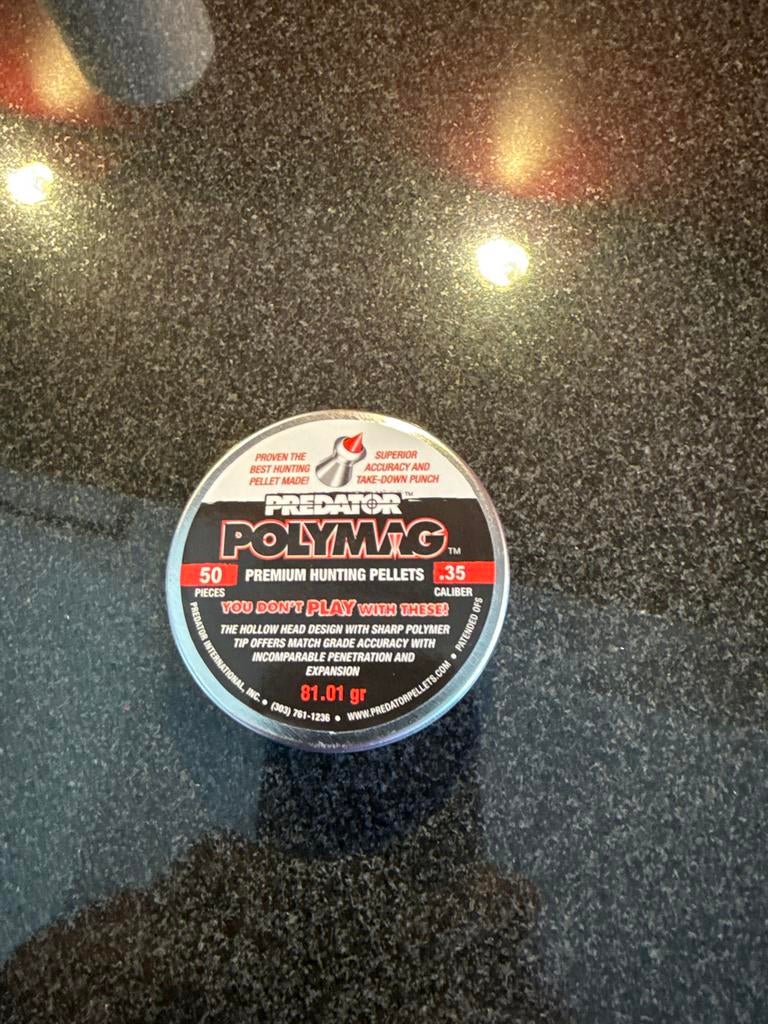 Predator Polymag .357 Caliber Luchtbuks Kogeltjes (50 st.), Ophalen of Verzenden, Nieuw