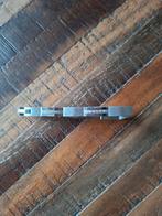 Stalen schakelarmband met steentjes, Sieraden, Tassen en Uiterlijk, Armbanden, Ophalen of Verzenden, Nieuw, Zilver, Staal