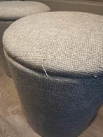 Poef met Opbergruimte - Beige, Ophalen, Minder dan 50 cm, Gebruikt, Rond