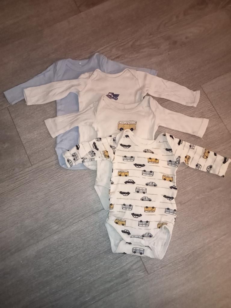 4 rompers van name it / maat 56, Kinderen en Baby's, Babykleding | Maat 56, Ophalen of Verzenden, Zo goed als nieuw, Jongetje