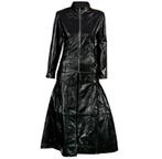 New Rock lange leren Matrix jas trenchcoat Gothic, Ophalen, New Rock, Zwart, Maat 42/44 (L)