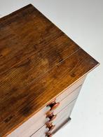 Engelse ladekast antiek ca. 1800, Ophalen, Eikenhout, 50 tot 100 cm, Zo goed als nieuw