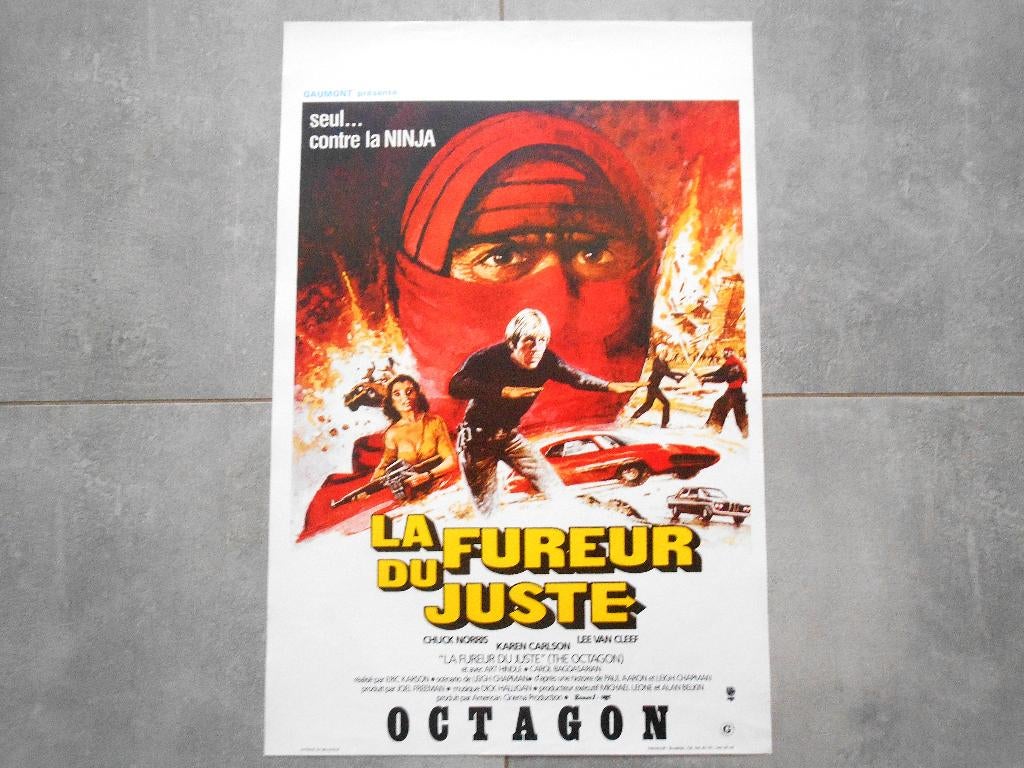 The Octagon - Belgische poster - Norris, Verzamelen, Posters, Verzenden, A1 t/m A3, Film en Tv, Rechthoekig Staand